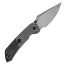 Kansept Fenrir 3.45" Damascus Twill Carbon Fiber+Black Stonewashed Aluminium Black K1034S6