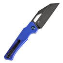 Kansept Egress 3.47" Black Stonewashed 14C28N Blue G10 T1033A2
