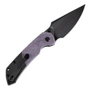 Tenable Fenrir T1034S5 – 3.45" Blackwash 14C28N Blade, Purple Micarta + Blackwash Aluminum Handle