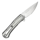 Tenable Kratos T1024A5 – 3.79" Nitro-V Stonewashed Drop Point Blade, Black & White G10 Handle, Liner Lock – Designed by Ostap Hel