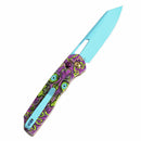 Tenable Shard 3.47" Blue Coated 14C28N Jade G10 with Purple Undead Print T1006V9