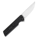 Tenable Anomaly T2038A1 – 3.14" Stonewashed Nitro-V Drop Point Blade, Black G10 Handle with Liner Lock