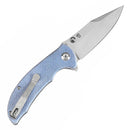 Tenable Rei T1061A1 – 3.3" Stonewashed 14C28N Blade, Blue Micarta Handle with Liner Lock