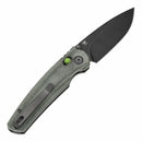 Tenable Raven T2109V5 – 3.14" Blackwashed 14C28N Drop Point Blade, Green Micarta Handle, Crossbar Lock – Designed by Black Bird Blades