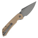 Tenable Fenrir T1034F44 – 3.45" Grey TiCN-Coated 14C28N Blade, Light Sand G10 (Grey Accents) Handle