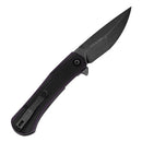 Tenable Kratos T1024A3 – 3.79" Nitro-V Blackwash Drop Point Blade, Black & Purple G10 Handle, Liner Lock – Designed by Ostap Hel
