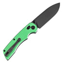 Tenable Kryo T1001V1 – 3.58" Blackwash 14C28N Blade, Green Anodized Aluminum Handle with Liner Lock
