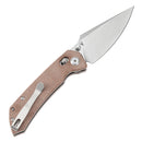 Tenable Fenrir T1034V2 – Brown Micarta, 3.48" Stonewashed Nitro-V Blade, Sparrow Knife Co. Design