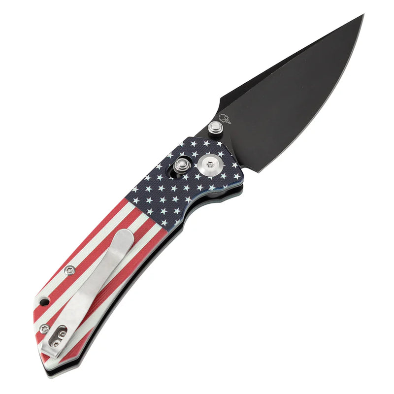 Tenable Fenrir T1034V9 – Jade G10 American Flag Handle, 3.48" Blackwashed Nitro-V Blade, Sparrow Knife Co. Design