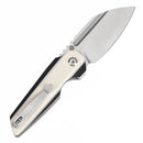 Tenable Rafe L T1048A4 – 3.19" Satin 14C28N Blade, Ivory White & Black G10 Handle with Liner Lock