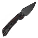 Tenable Fenrir T1034F1 – 3.45" Blackwash 14C28N Blade, Black & Red G-mascus Handle