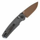 Tenable Raven T2109V6 – 3.14" Rose Gold Coated 14C28N Drop Point Blade, Black Micarta Handle, Crossbar Lock – Designed by Black Bird Blades