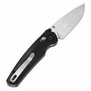 Tenable Raven T2109V4 – 3.14" Stonewashed 14C28N Drop Point Blade, Black G10 Handle, Crossbar Lock – Designed by Black Bird Blades