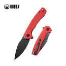 Kubey Knife Calyce 3.27" AUS-10 Black Red G10 KUB901I