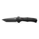 Benchmade 9071BK Claymore AUTO Folding Knife 3.6" CPM-D2 Cobalt Black Tanto Plain Blade, Black Grivory Handles