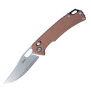 SRM Retriever - 3.54" Laminated 140Cr Bead Blast Blade - Brown Micarta Handle - 9203-MN2