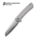 North Mountain Echo 3.5" Sheepsfoot Blade Flat Titanium Handles w/ Smooth Flippers