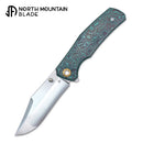 North Mountain Blade Jellyfish 4thGen 3.5" Böhler M390 Titanium Frame Ceramic Carbon Fiber Handle Blue