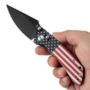 Tenable Fenrir T1034V9 – Jade G10 American Flag Handle, 3.48" Blackwashed Nitro-V Blade, Sparrow Knife Co. Design