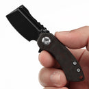 Kansept Mini Korvid 1.45" Blackwash CPM S35VN Black and Red Carbon Fiber K3030A12