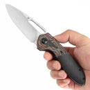Kansept Thoth 3.43" Stonewashed CPM 20CV Blackwash Titanium + 80S Camo Carbon Purple Pink BlackK1075A1