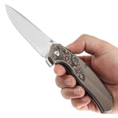 Kansept  HAVÃƒËœRN 3.48" CPM S35VN Bronze Anodized Titanium + Copper Carbon Fiber Inlay K1069A4