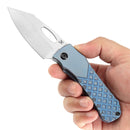 Kansept Loki 2.99" CPM S35VN Blue Anodized Titanium with Frag Pattern K1058B6