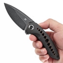 Kansept ODD 21 3.08" Blackwash CPM 20CV Blackwash Titanium with Bronze Anodized Holes Black Stonewashed K1077A1