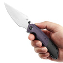 Kansept Fenrir 3.48" CPM S35VN Blackwash Titanium + Purple Micarta K1034Z1