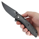 Kansept Deadite  CPM S35VN Blackwash Titanium with Rose Pattern Carbon Fiber Black K1081A6