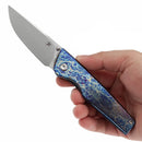 Kansept Chimera 3.15" Stonewashed CPM S35VN Titanium with Lightning Strike Finish K1096A5