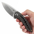 Kansept ODD 21 3.08" Satin CPM 20CV Titanium with Tiger Stripe Finish K1077A4