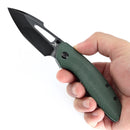 Kansept Link 3.0" CPM 20CV Green Micarta + Blackwash Titanium Green and black K1068A1