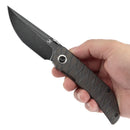 Kansept Tarkin 3.42" Blackstonewashed CPM 20CV Tiger Stripe Flamed Titanium Black Gray K1078A7