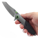 Kansept Mistaken 3.15" Satin CPM 20CV Titanium + Twill Carbon Fiber Black Plain  K1053A2