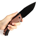 Kansept Hellx 3.6" D2 Brown Micarta T1008F2