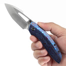 Kansept Link 3.0" CPM 20CV Timascus + Blackwash Titanium Black purple K1068A3