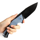 Kansept Hellx 3.6" D2 Blue Micarta T1008F3