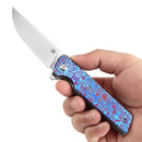 Kansept Anomaly 3.14" Satin CPM S35VN Timascus + Timascus Clip Blue  K2038A7