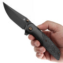 Kansept  Deadite 3.52" CPM S35VN Blackwash Titanium with Shred Carbon Fiber Black K1081A5