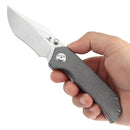 Tenable Fermi T1122A3 – 3.11" Stonewashed 14C28N Blade, Black Micarta Handle with Liner Lock