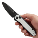 Kansept Beaver 3.44" Blackwash Nitro-V Ivory White and Black G10 T1105V2