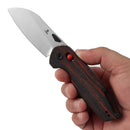 Tenable Model 6 T1022V8 – 3.1" Stonewashed 14C28N Sheepsfoot Blade, Red & Black G-mascus Handle, Crossbar Lock – Designed by Nick Swan