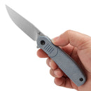 Tenable Einar T2072A2 – 3.13" Stonewashed Nitro-V Drop Point Blade, Blue Micarta Handle