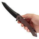 Tenable Colibri Tech T1060A1 – 4.34" Blackwash Nitro-V Blade, Black & Red G10 Handle