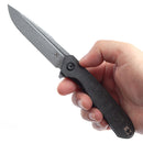 Kansept Qilin 3.43" Damascus Black Rose Carbon Fiber Handles - K1047A2