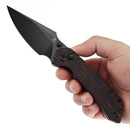 Tenable Fenrir T1034F1 – 3.45" Blackwash 14C28N Blade, Black & Red G-mascus Handle