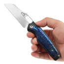Kansept Tuckamore 3.54" Damascus Blackwash Titanium + Timascus Black Purple K1052A6