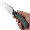 Tenable Fenrir T1034V1 – Green Micarta, 3.48" Stonewashed Nitro-V Blade, Sparrow Knife Co. Design