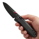 Tenable Beaver T1105V5 – 3.44" Blackwash Nitro-V Drop Point Blade, Black Anodized Aluminum Handle with Crossbar Lock